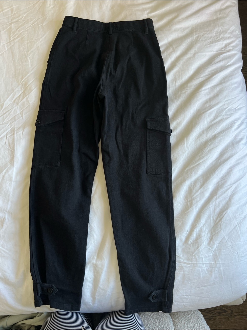 Wilfred Black Cargo Pants with Utility Pockets